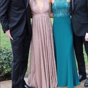 Gold prom dress (worn once)